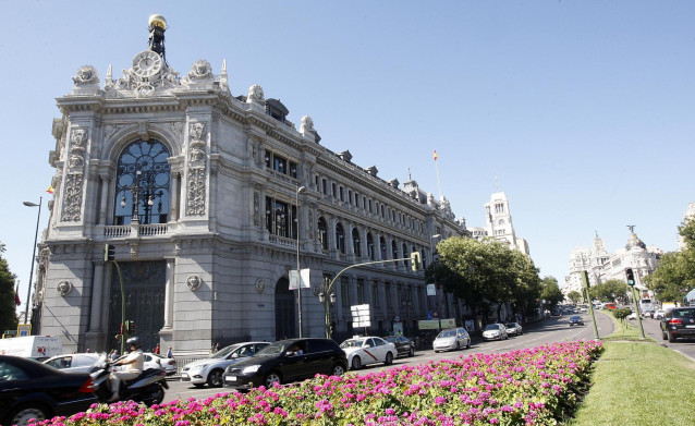 Archivo - Fachada de la sede del Banco de España en Madrid.