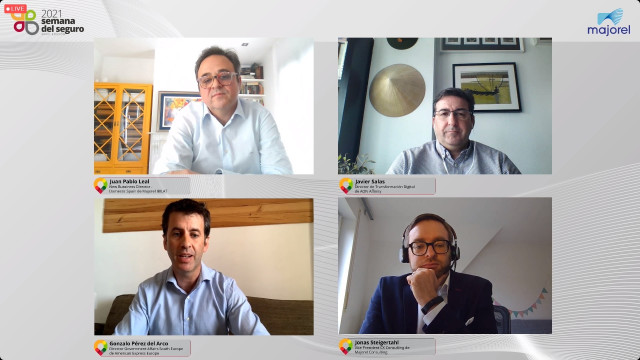 Participantes en el debate ‘El impacto del open banking en la cadena de valor de las compañías aseguradoras’ celebrado dentro de la Semana del Seguro 2021 organizada por INESE.