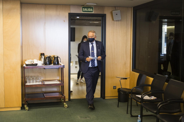 El ex director adjunto operativo (DAO) de la Policía Nacional Eugenio Pino a su llegada para comparecer en la Comisión Kitchen del Congreso