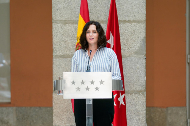 La presidenta de la Comunidad de Madrid en funciones, Isabel Díaz Ayuso