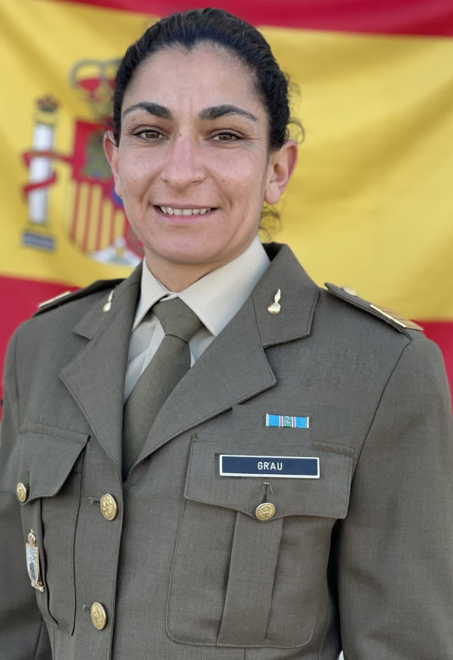 Sargento de artillería Débora Grau