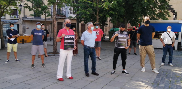 Archivo - Protesta anterior de la Hostelería Riojana y el Ocio Nocturno
