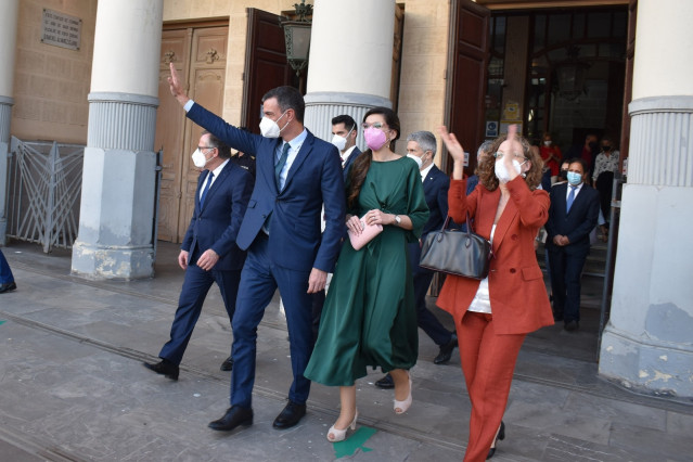 El presidente del Gobierno, Pedro Sánchez, durante su visita a Melilla