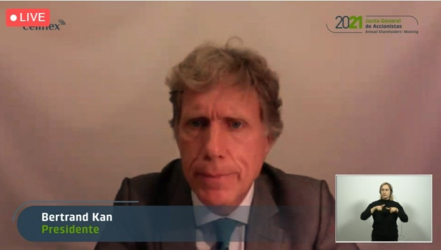 Archivo - El presidente de Cellnex, Bertrand Kan, en la Junta General de Accionistas de la compañía 2021