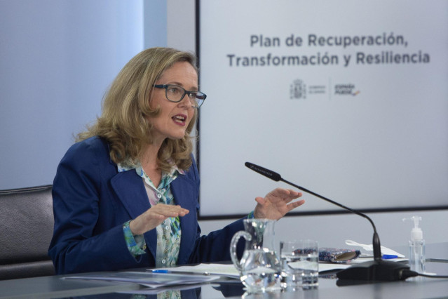 La vicepresidenta segunda y ministra de Asuntos Económicos y Transformación Digital, Nadia Calviño