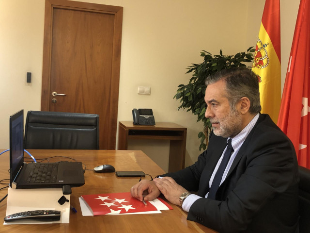 El consejero de Justicia, Interior y Víctimas en funciones, Enrique López,  en la Conferencia Sectorial para la Seguridad Nacional