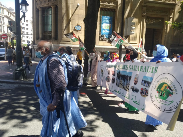 Manifestación de la comunidad saharaui en Bilbao