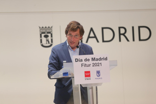El alcalde de Madrid, José Luis Martínez- Almeida, interviene en los actos de celebración del Día de Madrid en Fitur