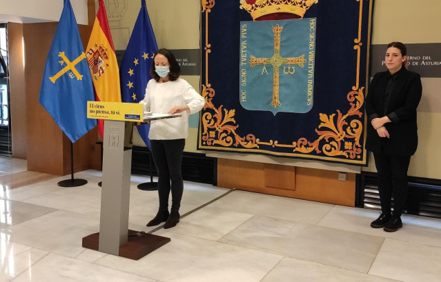 La consejera de Derechos Sociales y Bienestar, Melania Álvarez, en rueda de prensa.