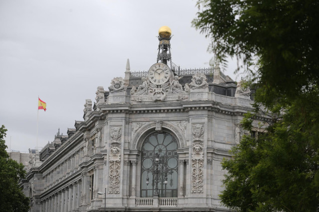 Cúpula de la sede del Banco de España el día que ha publicado su informe anual, a 13 de mayo de 2021, en Madrid (España).