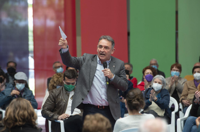 El secretario de Estado de Agenda 2030, Enrique Santiago interviene durante un acto de Unidas Podemos