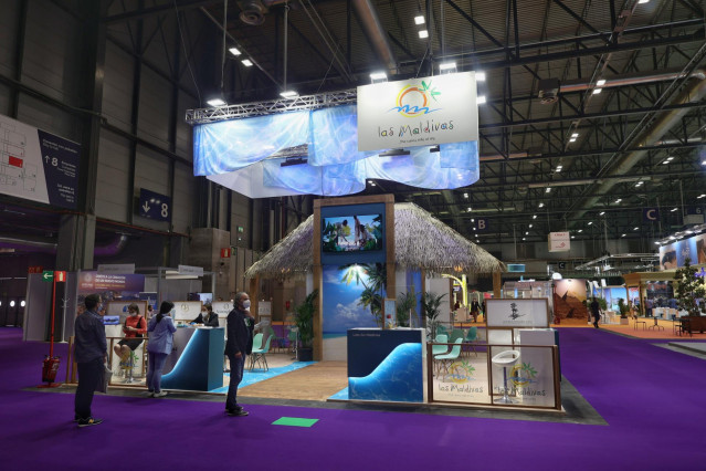 Stand de las Maldivas de FITUR 2021, a 21 de mayo de 2021, en IFEMA, Madrid, (España).