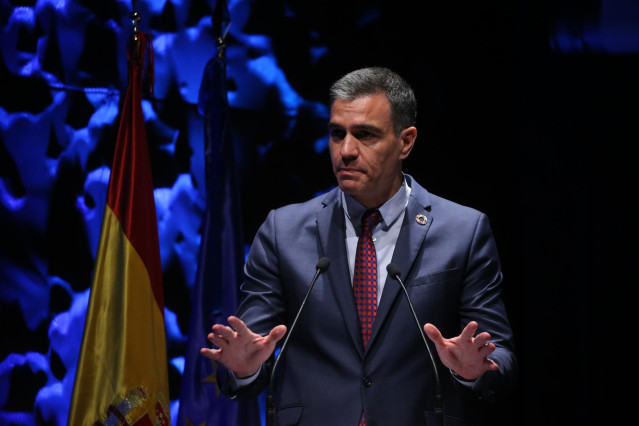 El presidente del Gobierno, Pedro Sánchez, interviene en la inauguración del IV Congreso Iberoamericano del Consejo Empresarial Alianza por Iberoamérica (CEAPI), a 17 de mayo de 2021, en Madrid