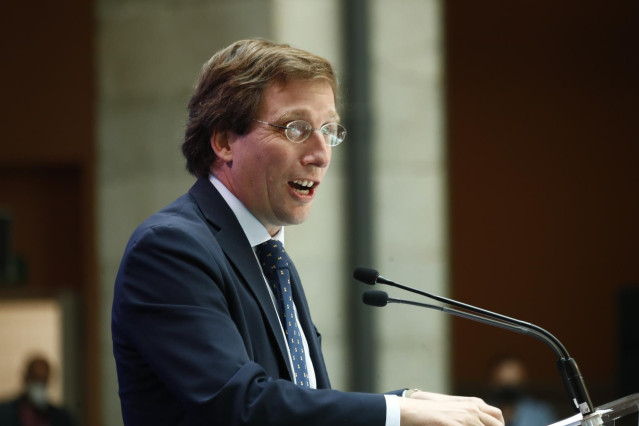El alcalde de Madrid, José Luis Martínez-Alemida, interviene en la presentación oficial de las finales de la Copa Davis 2021