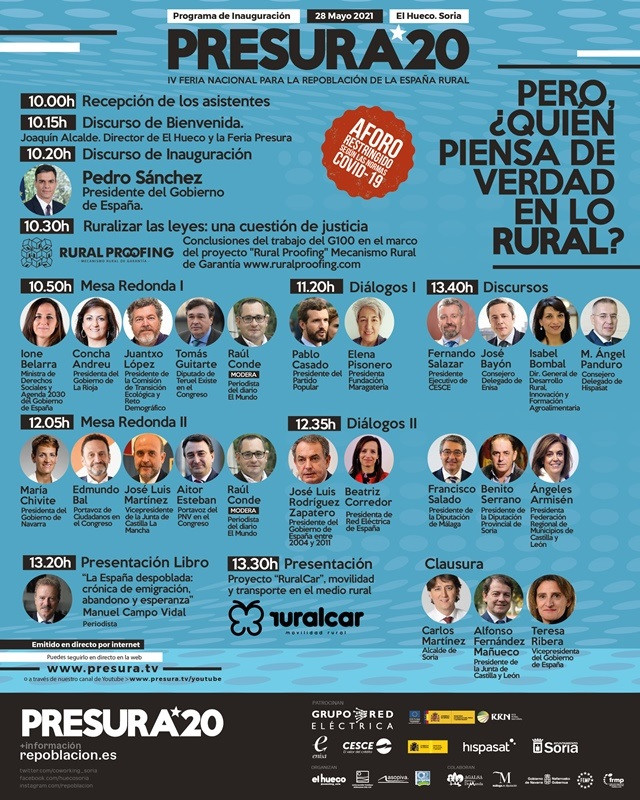 Cartel Con Los Ponentes En La Cuarta Feria Para La Repoblación 'Presura'.