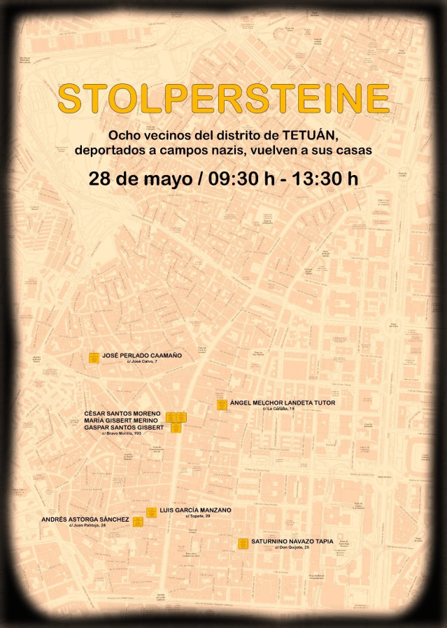 Adoquines metálicos en sus antiguas casas recordarán a madrileños republicanos deportados a campos de concentración nazi
