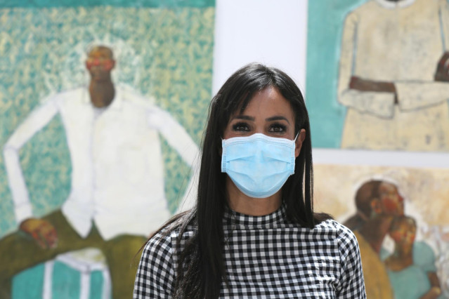 La vicealcaldesa, Begoña Villacís, en la inauguración de la feria de arte contemporáneo Art Madrid 2021