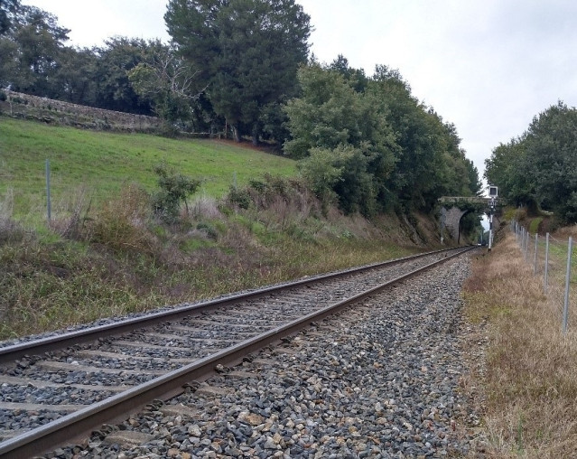 Imagen del trazado en el tramo que une Monforte y Lugo
