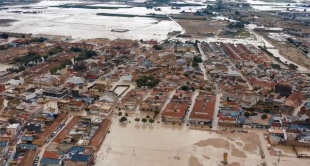 Imagen aérea tras la DANA