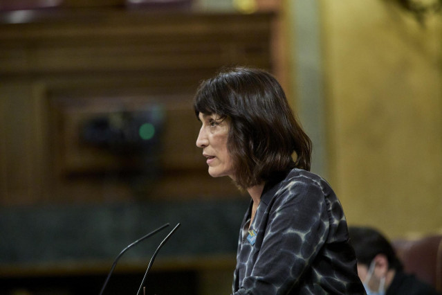 Archivo - La diputada de Junts Per Catalunya, Pilar Calvo interviene durante una sesión plenaria en el Congreso de los Diputados.
