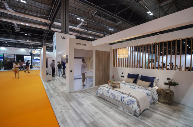 Uno de los 'stands' que integran el Salón Inmobiliario de Madrid (SIMA), en Ifema