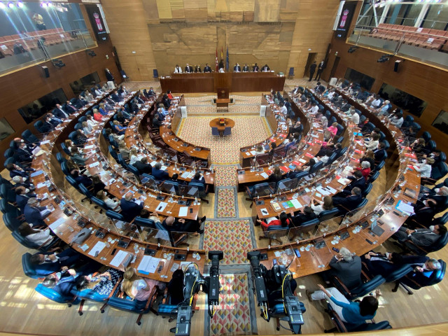 Vista general de la Asamblea de Madrid de la XII Legislatura constituida con la nueva presidenta de la Asamblea, Eugenia Carballedo, a 8 de junio de 2021, en Madrid (España). Este martes se constituye la Asamblea de Madrid tras los comicios del 4 de mayo,