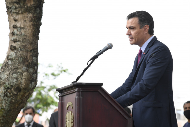 El presidente del Gobierno, Pedro Sánchez, durante su visita a Costa Rica
