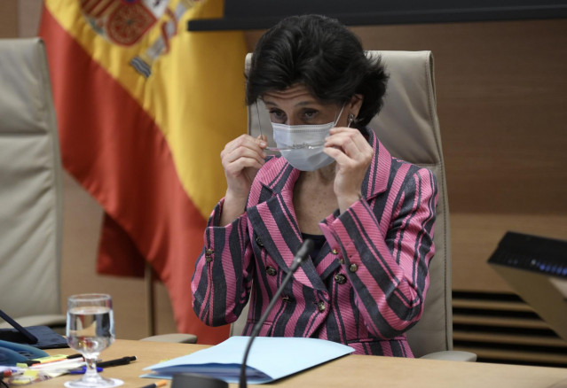 La presidenta del Tribunal de Cuentas, María José de la Fuente y de la Calle, a su llegada a la Comisión Mixta para las Relaciones con el Tribunal de Cuentas,