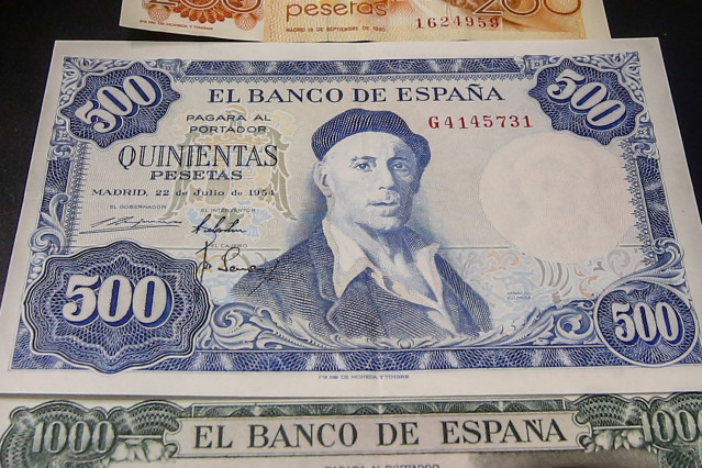 Un billete de quinientas de las antiguas pesetas