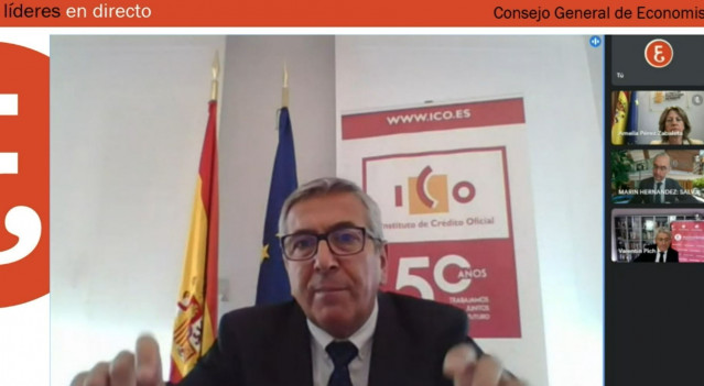 Encuentro organizado por el Consejo General de Economistas con el presidente del Instituto de Crédito Oficial (ICO), José Carlos García de Quevedo