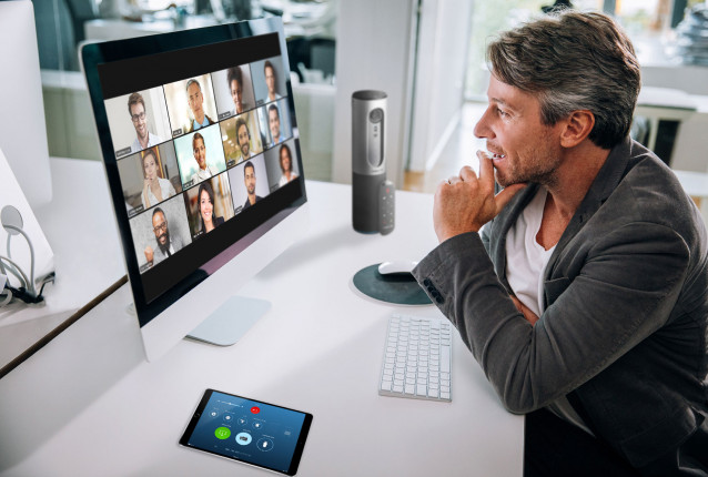 Archivo - Una videoconferencia a través de Zoom