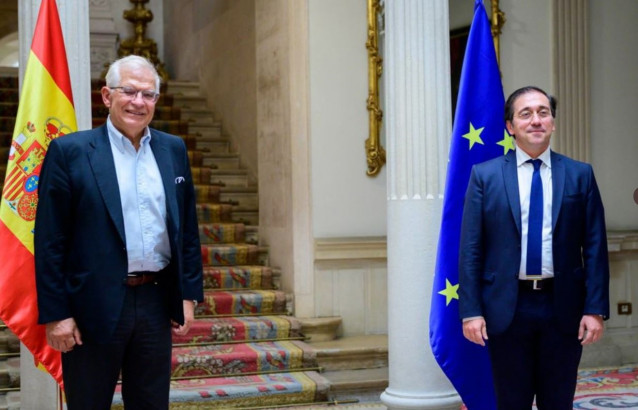 El ministro de Asuntos Exteriores, Unión Europea y Cooperación, José Manuel Albares, se ha reunido este jueves en Madrid con el Alto Representante de la Unión Europea para Asuntos Exteriores y Política de Seguridad, Josep Borrell.