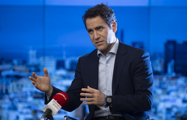 El secretario general del PP, Teodoro García Egea, durante una entrevista concedida a Europa Press. En Madrid, a 29 de junio de 2021.