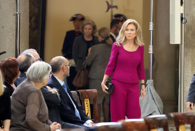 Archivo - Alicia Koplowitz asiste a la ceremonia de entrega de los Premios Nacionales de Investigación 2019 en el Palacio Real de El Pardo, en Madrid (España), a 17 de febrero de 2020.