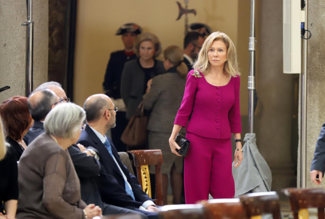 Archivo - Alicia Koplowitz asiste a la ceremonia de entrega de los Premios Nacionales de Investigación 2019 en el Palacio Real de El Pardo, en Madrid (España), a 17 de febrero de 2020.