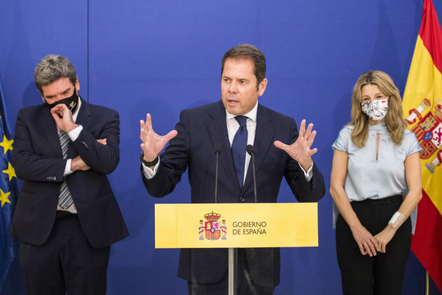 Archivo - El presidente de Cepyme, Gerardo Cuerva, interviene durante la firma del V Acuerdo Social en Defensa del Empleo, a 27 de mayo de 2021, en el Ministerio de Trabajo y Economía Social, Madrid, (España). La firma de este acuerdo, entre el Gobierno y