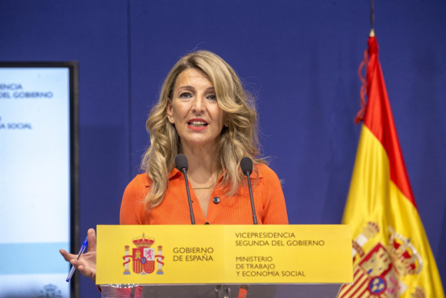 La vicepresidenta segunda del Gobierno y ministra de Trabajo y Economía Social, Yolanda Díaz.