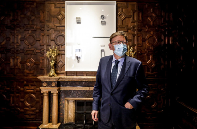 El president de la Generalitat, Ximo Puig, a su llegada al Palau de la Generalitat de Valencia, a 19 de julio de 2021, en Valencia, Comunidad Valenciana (España).