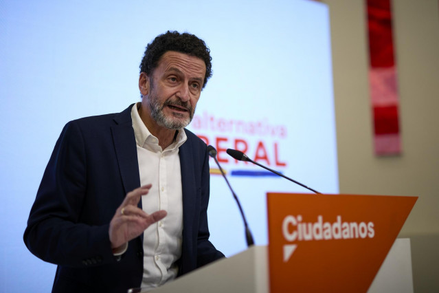 El vicesecretario general y portavoz del Comité Ejecutivo de Ciudadanos, Edmundo Bal, durante una rueda de prensa en la sede nacional del partido, a 7 de julio de 2021, en Madrid (España).
