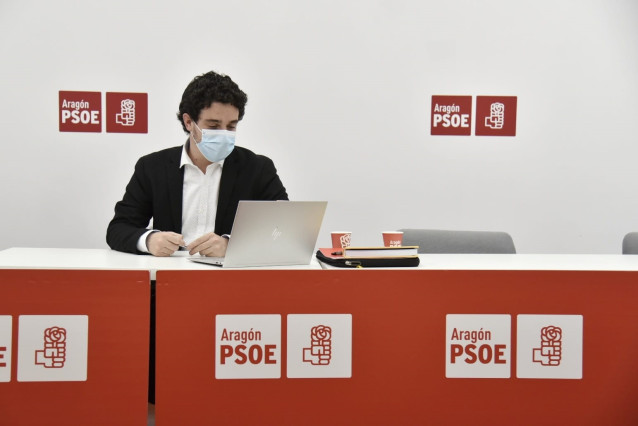 Archivo - Foto de archivo del secretario de Organización del PSOE Aragón, Darío Villagrasa.