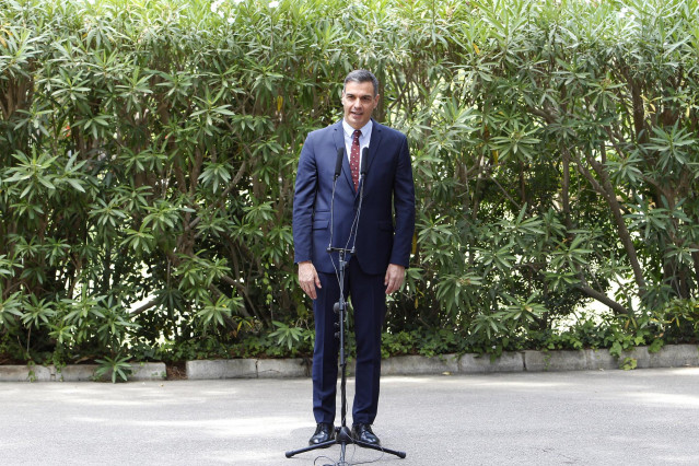 El presidente del Gobierno, Pedro Sánchez