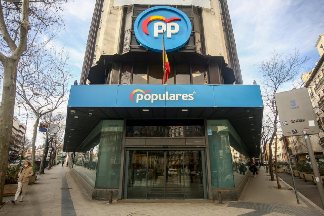 Archivo - Sede nacional del Partido Popular en la calle Génova