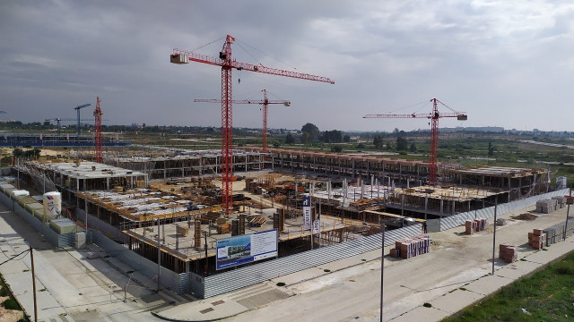 Archivo - Obras de construcción de una promoción de nuevas viviendas de Habitat Inmobiliaria