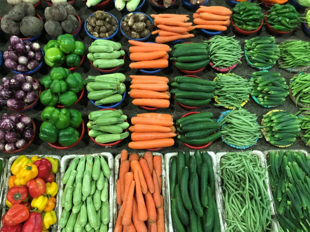 Archivo - Verduras y hortalizas de huerta de proximidad.