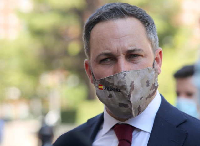 Archivo - El líder de Vox, Santiago Abascal, a su llegada al Tribunal Constitucional (TC)
