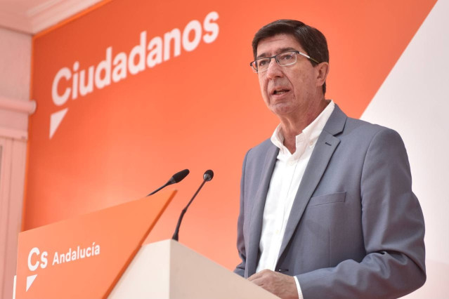 El vicepresidente de la Junta y portavoz autonómico de Ciudadanos, Juan Marín.