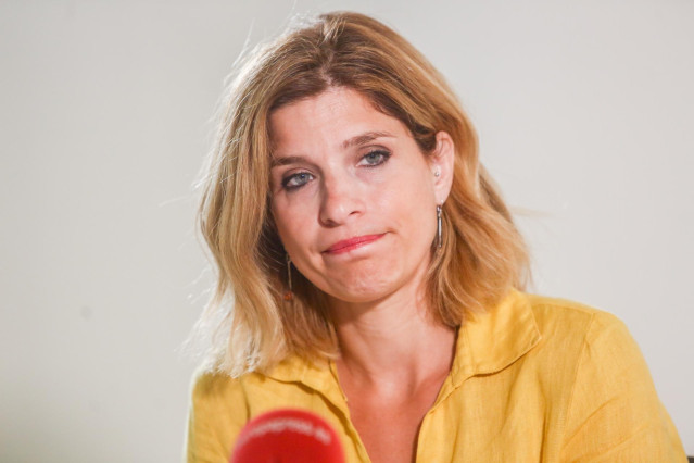 La portavoz del PSOE en la Asamblea, Hana Jalloul, durante una entrevista en la sede de la agencia.