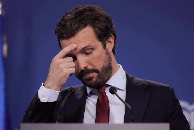 El presidente del PP, Pablo Casado