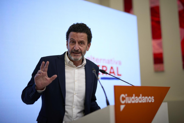 Archivo - El vicesecretario general y portavoz del Comité Ejecutivo de Ciudadanos, Edmundo Bal, durante una rueda de prensa en la sede nacional del partido.