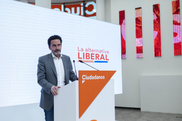 Archivo - El vicesecretario general y portavoz del Comité Ejecutivo de Ciudadanos, Edmundo Bal, en una rueda de prensa en la sede del partido.